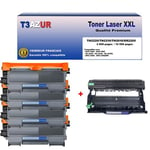 Kit Tambour+ 4 Toners compatibles avec Brother TN2220 TN2010 DR2200 pour Brother Fax 2840, Fax 2845, Fax 2940
