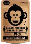 Naked Vegan Protein Powder Super Blend (1kg - 57 Servings) Unsweetened, with