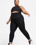 Nike Go Leggings i full lengde med fast støtte, høyt liv og lommer til dame (Plus Size)