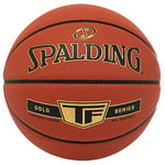 Spalding - TF Gold - Ballon de Basketball - Taille 7 - Basket-Ball - Ballon certifié - Matériau ZK Composite - Intérieur et extérieur - Antidérapant - Excellente adhérence