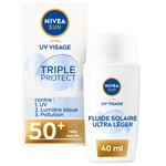 Crème Visage Solaire Uv Visage Triple Protection Fps 50+ Nivea Sun - Le Tube De 40ml