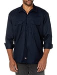 Dickies Men's Streetwear Male Long Sleeve Workwear Shirt, Blue (Dark Navy), L UK
