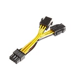 2x 6-Pin PNY PCIe to 1x PCIe 8-Pin Power Y-Splitter cable for Quadro/T