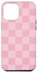 iPhone 15 Plus Pink Pastel light Classic Checkered Big Checkerboard Case