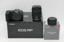 Canon EOS RP + R Mount Adapter + RF 24-105mm S STM. 2 Year Warranty