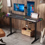 XXL RGB Gaming Desk Height Adjustable Lift Computer Table Big Monitor Converter