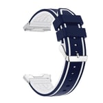Fitbit Ionic Klockband med linjer - Blå vit