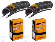 2 Däck + 2 Slangar Continental Contact Plus 700x35C Reflex auto ventil