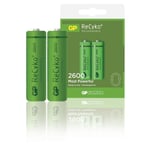 GP Gp Nimh Laddningsbara Batterier 1v2 Aa 2600mah 2-pack (120270aah
