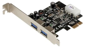 STARTECH - 2-Port PCI-Ex SuperSpeed USB 3.0 Card Adaptor with UASP, LP4 Power