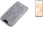 Felt case sleeve for Realme C31 grey protection pouch