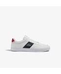 Lacoste Mens Court Master Pro Shoes in White Leather - Size UK 7.5