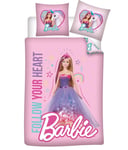 Barbie Doll Princess Toddler Size Duvet Cover Set 100 x 135 cm COTTON - Unicorn
