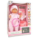 John Adams | Tiny Tears - Baby Deluxe - interactive baby doll with 20 lifelike functions: One of the UK's best loved doll brands! | Nurturing Dolls| Ages 18m+