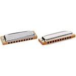 Hohner HH532F Blues Harp - Key of F, Chrome, 1.02 in*4.64 in*1.41 in & HH532A Blues Harp - Key of A Chrome
