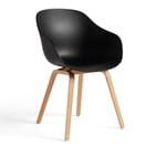 HAY - AAC222 Chair WB Lacq Oak Base Black 2.0 Shell - Matstolar - Hee Welling - Svart - Trä/Plast