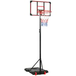 Kids Adjustable Basketball Hoop and Stand with Wheels, 1.8 2m