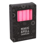 RAJX Spell Candles, Pink Protection Candle To attract Friendship Ideal for Candle Magic Rituals & Ceremonies, Pack of 12 (10cmx1cm) (Pink)