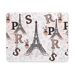 3 Fashion Paris Eiffel Tower Dandelions and Flowers Rectangle Non Slip Rubber Mousepad, Gaming Mouse Pad Mouse Mat for Office Home Woman Man Employee Boss Work