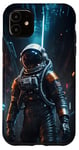 Coque pour iPhone 11 Cyberpunk Astronaute Aesthetic Espace Motif Imprimé