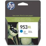 HP Bläckpatron 953XL, F6U16AE, cyan, singelförpackning, hög kapacitet