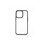 WE Coque de Protection Rubber Apple IPHONE 13 Pro: Dos Transparent – Contour Mat Noir- Anti-Chocs – antidérapant – Semi-Rigide – Apparence du téléphone conservé