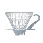 Hario V60 Glass Coffee Dripper, White, Size 1