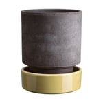 Bergs Potter Hoff kruka o16 cm, Raw Grey-Pale Yellow