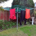 HomeDeal GARDEN 4 ARM 50M ROTARY WASHING LINE CLOTHES AIRER DRYER OUTDOOR