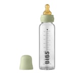 BIBS Baby Glass Bottle Complete Set Latex Sage 225ml