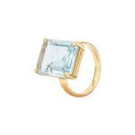 House of Vincent Candy Rock Sky Blue Topas Ring 18 kt. Gullbelagt sølv VJ080-LRG-BT-54 - Dame - 925 sterling silver