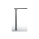Pied de table carré quadra - 60 x 60 mm - Décor : Aspect inox brossé - Hauteur : 820 mm - CAMAR - Aspect inox brossé