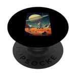Atompunk: Space Explorer Earth Crash Saturne PopSockets PopGrip Interchangeable