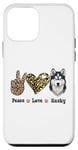 Coque pour iPhone 12 mini Peace Love Siberian Husky Dog Lovers Maman et Papa
