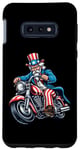 Galaxy S10e Uncle Sam Riding Motorcycle 4th of July Biker Motorcyclist Case