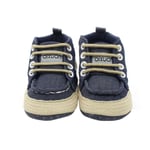 Warm Baby High-top Lace-up Anti-slip Prewalker Shoes 0-18m Blue 7-12months