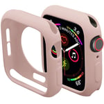 Miimall Compatible with Apple Watch Bumper Case Series 5/4, iWatch 40mm Cover,Soft Flexible TPU Shock-proof Protective Bumper Shell for Apple Watch Series 5/4 - Pink