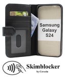 Skimblocker Plånboksfodral Samsung Galaxy S24 5G (SM-S921B/DS) (Svart)
