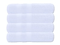 Cotton Hand Towels 600 GSM Soft Thick Easycare Multipurpose Daily Use bathroom Gym Spa Salon Sports Towels (White, 4)
