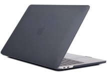 Housse d'ordinateur Portable de Couleur Sombre pour Le Nouveau MacBook Air 13"Retina (2019/2018, Touch ID) Surface Lisse Mate Housse en Plastique Rigide A1932 RQTX Noir