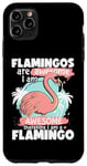 Coque pour iPhone 11 Pro Max Flamingos are Awesome I Am Awesome Funny Pink Flamingoes
