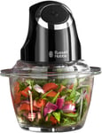 Russell Hobbs Desire Electric Fruit & Vegetable Mini Chopper, 1L Glass Bowl with