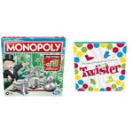 Monopoly Game, Family Board Game for 2 to 6 Players, Monopoly Board Game for Kids Ages 8 and Up, Package May Vary & Hasbro Gaming Twister Game for Kids Ages 6 and Up