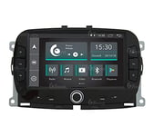 Jf Sound car audio system Autoradio sur Mesure Fiat 500 Android Dab GPS, Bluetooth, WiFi USB Full HD Touchscreen Display 7”