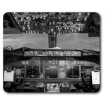 Flight Deck Aeroplane Cockpit Pilot Mouse Mat Pad Computer PC Laptop Gaming Office Home Desk Accessory Gadget #37215