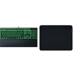 Razer Ornata V3 X - Low-profile membrane Keyboard Black & Gigantus V2 Medium - Soft Medium Gaming Mouse Mat for Speed and Control (Non-Slip Rubber, Textured Micro-Weave Cloth, 36 x 27 x 0.3cm) Black