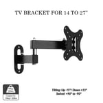 TV WALL BRACKET MOUNT SWIVEL TILT 14 16 19 21 23 26 27 INCH FLAT LED LCD MONITOR