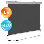 Vertikal upprullbar markis med vev, balkong, terrass, lusthus, beige, MultiGarden