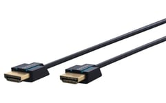 Clicktronic Casual Câble HDMI haute vitesse ultrafin avec Ethernet (Câble fin haute vitesse pour TV HD- et 3D-) 0,5 m
