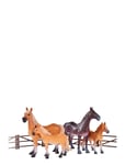 Horse Set With Fences Toys Playsets & Action Figures Animals Multi/patterned Simba Toys